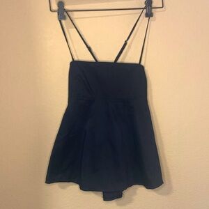 Handmade black peplum top